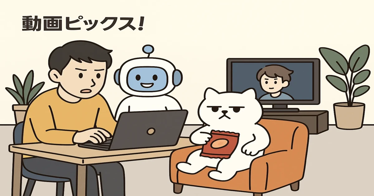 「動画ピックス！の運営チーム（ヨースケ・チャット君・まんぷくにゃん）」