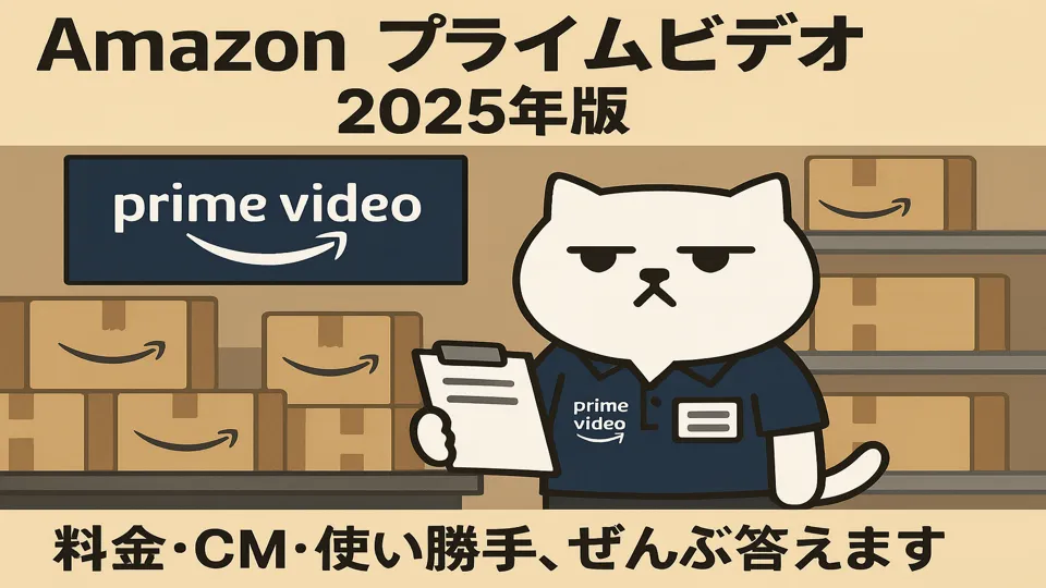Amazonプライムビデオを紹介するまんぷくにゃん