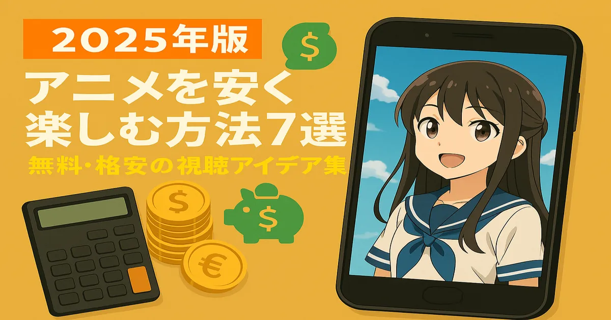 【2025年版】アニメを安く楽しむ方法7選｜無料・格安の視聴アイデア集