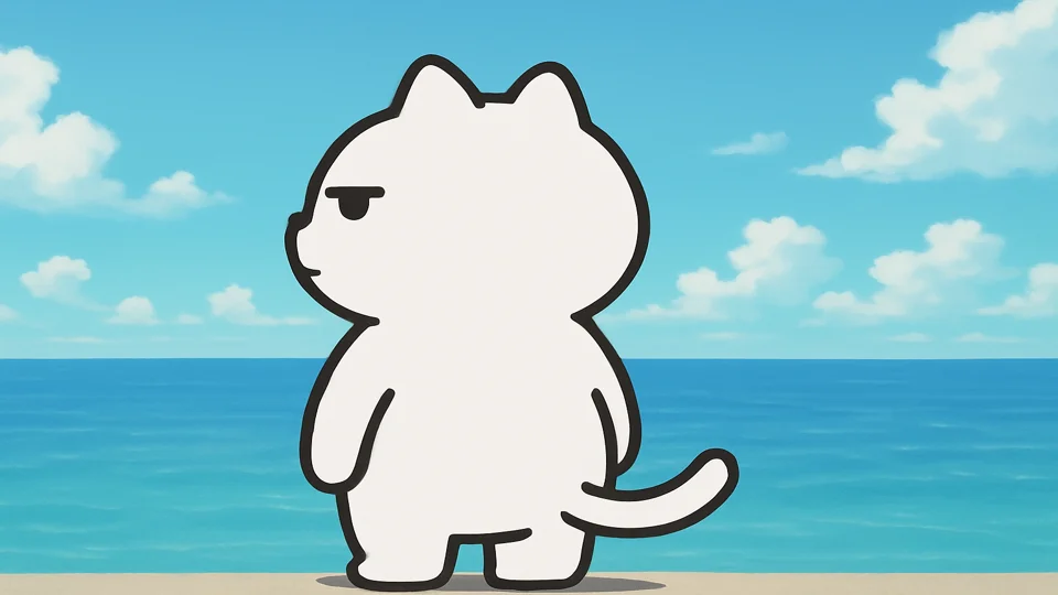まんぷくにゃん（後ろ姿）